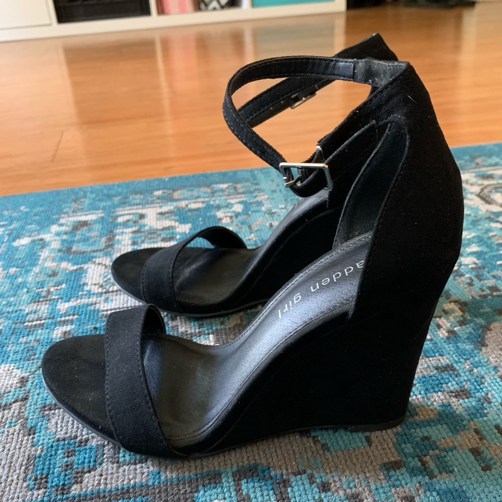 Black Wedges by Maddie Girl
